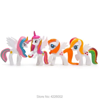 Môj Malý Kone Princezná Jednorožec Pegasus Mini Plastové Akčné Figúrky Alicorn Figúrka Zberateľskú Bábika Modelu Deti Hračky pre deti nastaviť