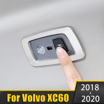 Pre Volvo XC60 2018 2019 2020 Nehrdzavejúcej Ocele Interiéru Vozidla Zadné Svetla na Čítanie Rám, Kryt Výbava Styling Príslušenstvo