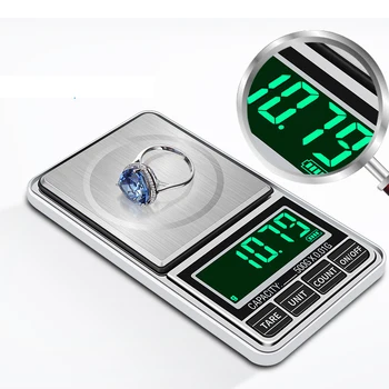 Mini Presnosťou 0.01 g /0,1 g vrecku Digitálne Váhy pre Zlato Bijoux Šterlingov šperky hmotnosti Balance Gram Elektronické Váhy