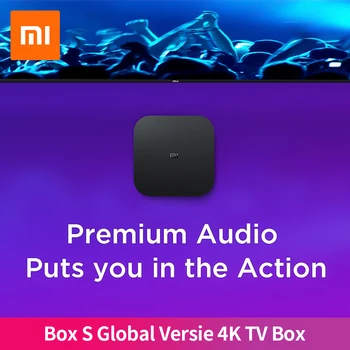 Xiao Mi Okno S Globálna Verzia 4K TV Box Cortex-A53 Quad Core 64 bitové HDR Wi-Fi, Android TV Remote Streaming Media Player mi bos S