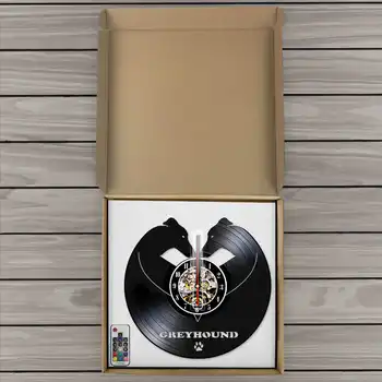 Anstatt Greyhound Hodiny Hodinky Wall Art Láska Cargo Horloge Quartz Mechanizmus Vinyl Hodiny Kolaudačné Párty Darček Domov Obývacia Izba Dekor