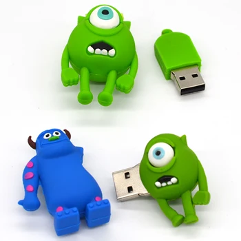 Roztomilý Kreslený Monster University USB Flash Disk Pero Disk 4 GB 8 GB 16 GB 32 GB, 64 GB USB 2.0 Pero Jednotky Memory Stick U Diskov Darček