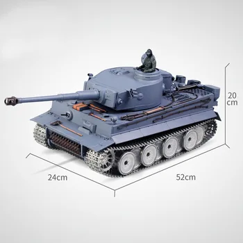 1:16 Nemecký Ťažký Tank Tiger 2.4 G Diaľkové Ovládanie Model Vojenského Tanku Zvuk Dymu Streľba Efekt - Inovované /Ultimate Edition