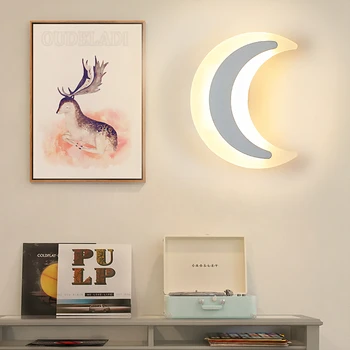 Moderný Minimalistický LED Mesiac Nástenné Svietidlá Obývacia Izba, Balkón, Schodisko, Chodby, Chodby, Spálne, Akryl svietidlo