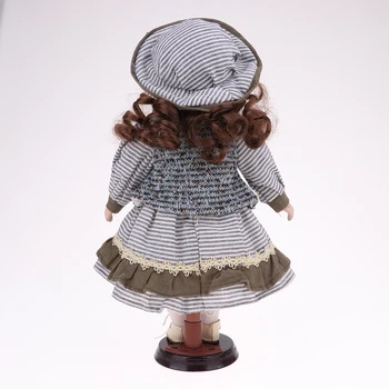 30 cm, Porcelánové Bábiky Viktoriánskej Dievča Stojace Postavy s Dreveným Stojanom Deti, Dospelých Zbierky