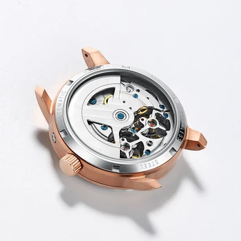 2019 Nové pánske Hodinky mechanické náramkové hodinky HAIQIN top značky luxusné bežné hodinky mužov nepremokavé kožené hodiny reloj hombre