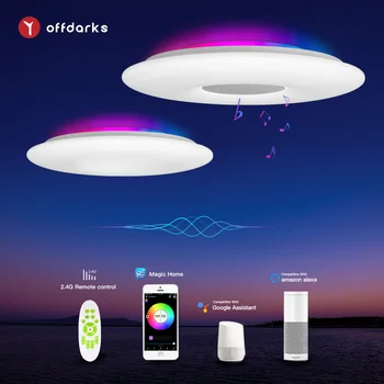OFFDARKS Smart LED Stropné Svietidlá WIFI Hlasové Ovládanie APLIKÁCIE Ovládanie RGB Stmievanie Bluetooth Reproduktor Stropné Lampy, Kuchyňa Obývacia Izba
