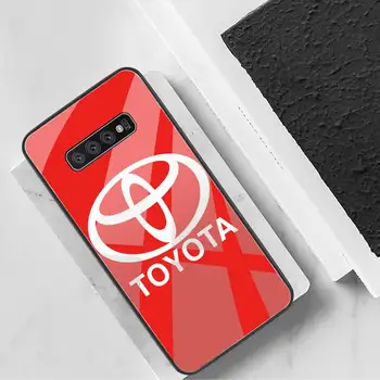 Cool auto Toyota Logo Telefón Prípade Tvrdeného Skla Pre Samsung S20 Plus S7 S8 S9 S10 Plus Poznámka 8 9 10 Plus