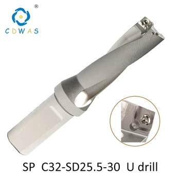 SP C32 SD25.5 25.5 MM - 30 MM U Vŕtanie Plytké Jamky otočných vložiť vŕtačky 2D 3D 4D Rýchlo vrtáka CNC Pre SP Typu Vložky