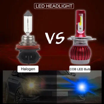 Dual Color Auto LED Reflektor Žiarovky H4 Led Lampa 36W 9-36V IP67 DOB 3000K/6000K 8000K/6000K Postavený V EMC Upravené Auto Osvetlenie 2KS