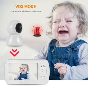 4.3 palce Baby Monitor Bezdrôtový Video Anny Hudby Intercom Teplota Talkie Opatrovateľky Nočné Videnie Dohľad 2 Way Audio