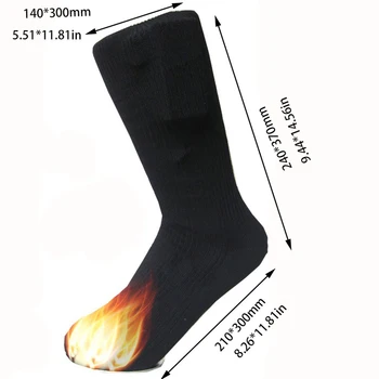 3V Tepelnej Bavlna Elektrické Ponožky Muži Ženy Batérie Prípade batériový Zime Nohy Teplejšie Vyhrievané Ponožky Otepľovanie Ponožky