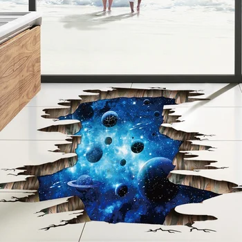 3D PVC Samolepky na Stenu Izby Kozmického Priestoru Galaxy Spálňa Domáce Dekorácie Obtlačky Foor nástenná maľba Dekorácií