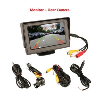 4.3 Palce, Automobilové Monitor Pre parkovacia Kamera +2,4 Ghz Bezdrôtová parkovacia Kamera RCA Video Vysielač & Prijímač Auta
