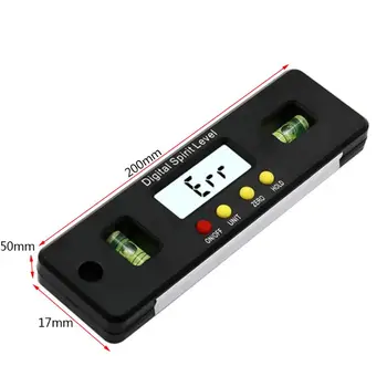 Mini Digitálne Uhlomery Uhol Finder Inclinometer Elektronické Úrovni s Magnetickým Y1AD