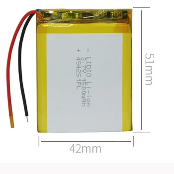 3,7 V 1500mah lítium-polymérová batéria 494251 4.2 v pre GPS navigácie počas jazdy záznamník Solárne hračky batérie