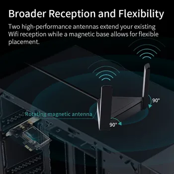 Wireless Dual Band Wifi6 3000Mbps PCIe WiFi Adaptér Intel AX200 Bluetooth 5.0 802.11 ax 2.4 G/5 ghz PCI Express Karta Pre Stolné PC