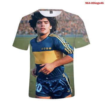 Diego Armando Maradona 3D T-shirt Mužov Oblečenie Žien, Nové Módne Nadrozmerné O-neck T Shirt Chlapcov Tee Košele Lete Bežné Tees