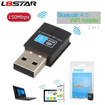 L8star USB, WiFi, Bluetooth Prijímač USB 2.0 RTL8723 BT4.0 150M Bezdrôtový WiFi Adaptér Sieť Lan Karta pre Notebook Ploche TV Box