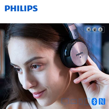 Philips SHB8850 Bezdrôtové Bluetooth Slúchadlá Aktívnym Potlačením Hluku NFC Headset s Mikrofónom Úradné Overenie