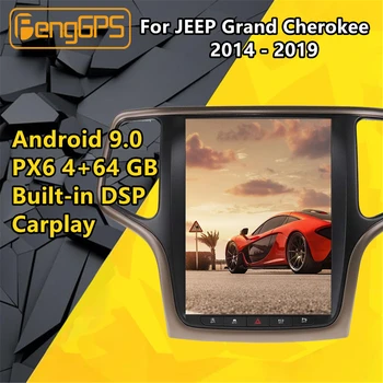 Na JEEP Grand Cherokee-2019 Auto multimediálny prehrávač Rádio Stereo Tesla Obrazovke Android, PX6 Audio GPS Navigácie Vedúci jednotky
