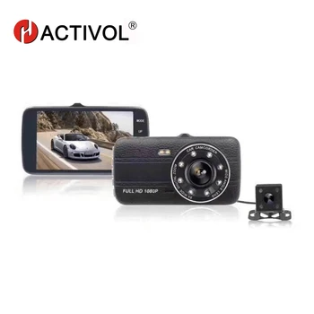 HACTIVOL Auta DVR 4-Palcový IPS Displej Auto Fotoaparát, Dual Objektívom, FHD 1080P Dash Cam Video Rekordér pre Nočné Videnie G-senzor 170 Stupňov