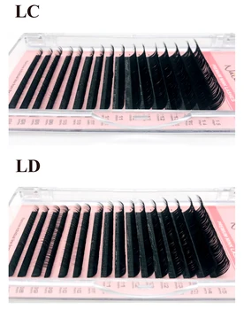 L / L+ / LC / LD / LU curl Falošných Rias Rozšírenia Matte Black 8-15 mm Zmiešané PBT Noriek Mihalnice L M Tvarované Riasy pre make-up