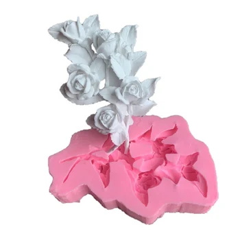 3D Ruže Kvet Silikónové Tortu Formy Fondant Zdobenie Torty Nástroje Ovocný Cukor, Čokoláda, Formy Candy Mydlo Sviečka Konkrétne Formy