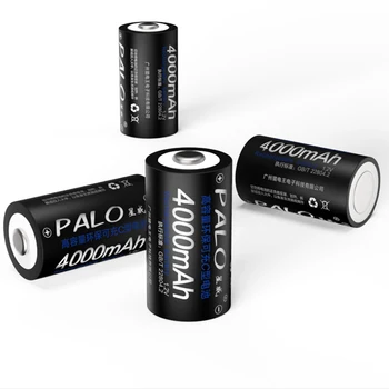 PALO 4 Ks Batérií C Veľkosť Batérie Pôvodné 1.2 V Ni-MH 4000mAh Nabíjateľné Batérie Bateria Baterias tab doprava zadarmo