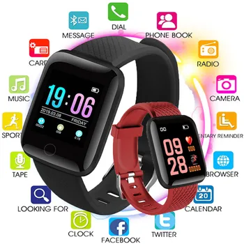 Bluetooth Smart Náramok Sport Krvného Tlaku, Tepovej frekvencie Smart Hodinky Fitness Tracker Krokomer Smartwatch pre Mužov, Ženy