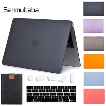 Sanmubaba Matný Crystal Prípade Pre Macbook Air Pro 11 12 13 15 16 Plastové Pevný Kryt Pre apple mac book Air 13 2020 Laptop Rukáv