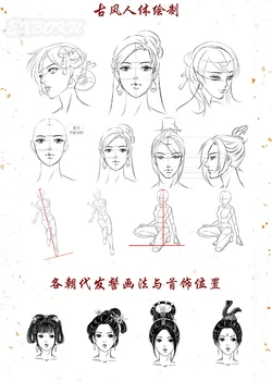 Staroveké čínske Obrázok Line Kreslenie Knihy / Dávnych dámy komické techniky maľby od vstupu do zdatný /Coloring Book