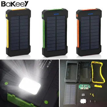 Vysoká Kvalita Bakeey F5 10000mAh Solárny Panel LED Dual USB Porty DIY Power Bank Prípade, Batérie, Nabíjačky, Súpravy Box