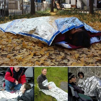 Prenosné Outdoor Camping Prvej Pomoci Deka Prežitie Záchranu Tepelnej Núdzové Spanie Nepremokavé Fólia Záchranu Deka