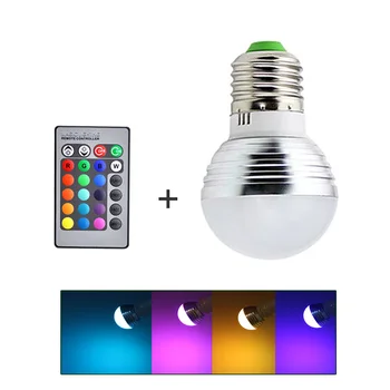 LED Žiarovka E14/E27/B22 RGB Žiarovky AC110V 220V Magic LED Reflektor RGB Dovolenku Osvetlenie S IR Diaľkového ovládača, 85-265V IQ