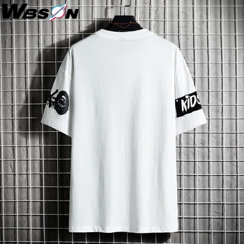 Wbson Módne T-shirts Mužov Hip Hop Streetwear Voľné O-krku, Krátke Tričká, Košele Mužov Harajuku Topy Tees Muž JKDW-2012C