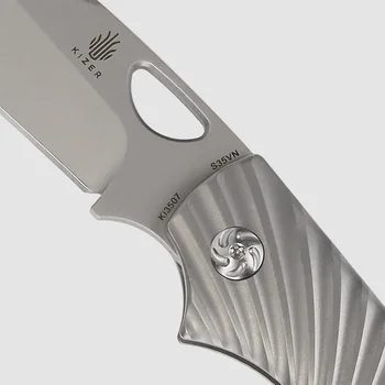 Kizer top nože Ki3507 Zipslip titán výchovy k demokratickému občianstvu najlepšie prežitie nôž lov camping nôž s35vn čepeľ vysokú kvalitu ručného náradia