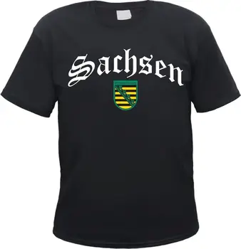 SACHSEN T-Shirt - Altdeutsch mit cruiser znak - Schwarz - drážďany, lipsko chemnitz atď