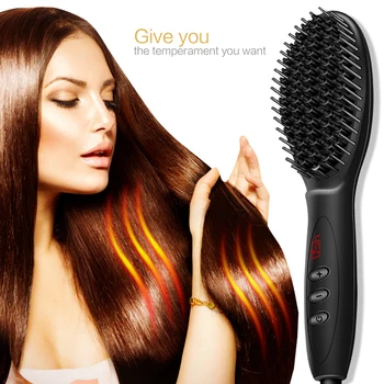 2020 najnovšie Hair Straightener Kefa na vlasy hrebeňom Rýchlo Vyhladzujú Štýl vlasy styling nástroj malý hrebeň na vlasy Straightener Curle