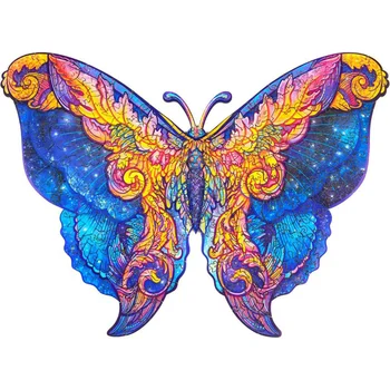 Vysoko kvalitné Unikátne Drevené Skladačky Puzzle Tajomné Motýľ v Tvare Zvierat Puzzle Pre Dospelých, Deti, Vzdelávacie Hračky Puzzle
