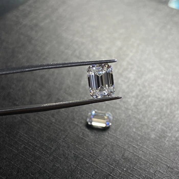 6 cts Emerald Znížiť Vysokú Kvalitu 10*12mm VVS1 Lab Vytvorili moissanite vynikajúce cut-diamond kameň módne náušnice krúžok urob si sám