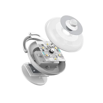 LED Nočné Svetlo Infračervené PIR Senzor, Svetelný Bezdrôtový Detektor Jednoduchá Inštalácia na Stenu Skriňa Schodisko Biela/Teplá Nástenné Svietidlo