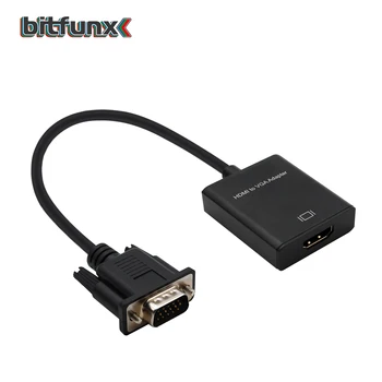 Bitfunx HDMI Female na VGA Male Adaptér Converter Kábel S 3,5 mm Audio Výstup 1080P