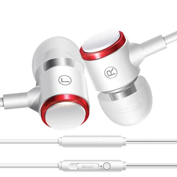 S320 Stereo Super Bass 9D Slúchadlá In-Ear 3,5 MM Káblové Slúchadlá Kovové HIFI Slúchadlo s MIKROFÓNOM pre Xiao Samsung Huawei iPhone 6