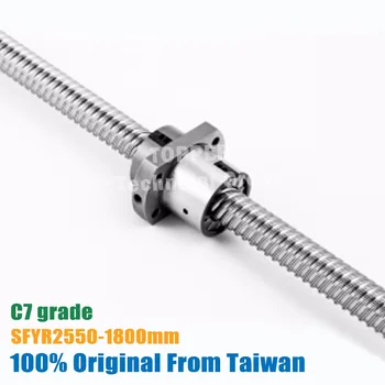 Taiwan TBI 2550 guľôčkovej skrutky dia 25 mm 50 mm viesť 1800mm s ballnut SFY2550 pre DIY CNC časti