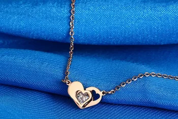 FXM B40 nehrdzavejúcej ocele náhrdelník hot predávať populárny lady čierny kožený 13mm srdce tvar ružová farba milenca darček ženy šperky