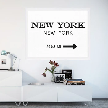 Nové NYC New York City Plátno na Maľovanie Módne Wall Art Čierna Biela Tlač Plagátov na Stenu Obrázky Obývacia izba Domova Bez Rámu