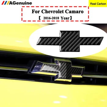 Skutočné Uhlíkových Vlákien Auto Auto predné zadné logo, znak dekoratívny panel Interiéru Nálepky Výbava nastaviť Pre Chevrolet Camaro