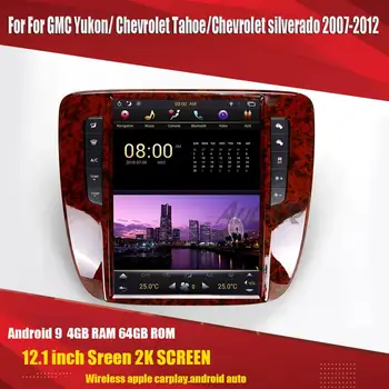 Aucar Android tesla štýl Pre Chevrolet Tahoe /Silverado/GMC YUkon 2007-2012 multimediálne autorádio vertikálne Gps navigácie 1 din