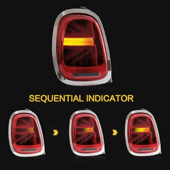 Zadné svetlá Montáž pre BMW MINI F55 F56 F57 na roky-2020 Červená Chrómovaný s Turn Signál Zadnej strane DRL LED Svetlá Auto Príslušenstvo